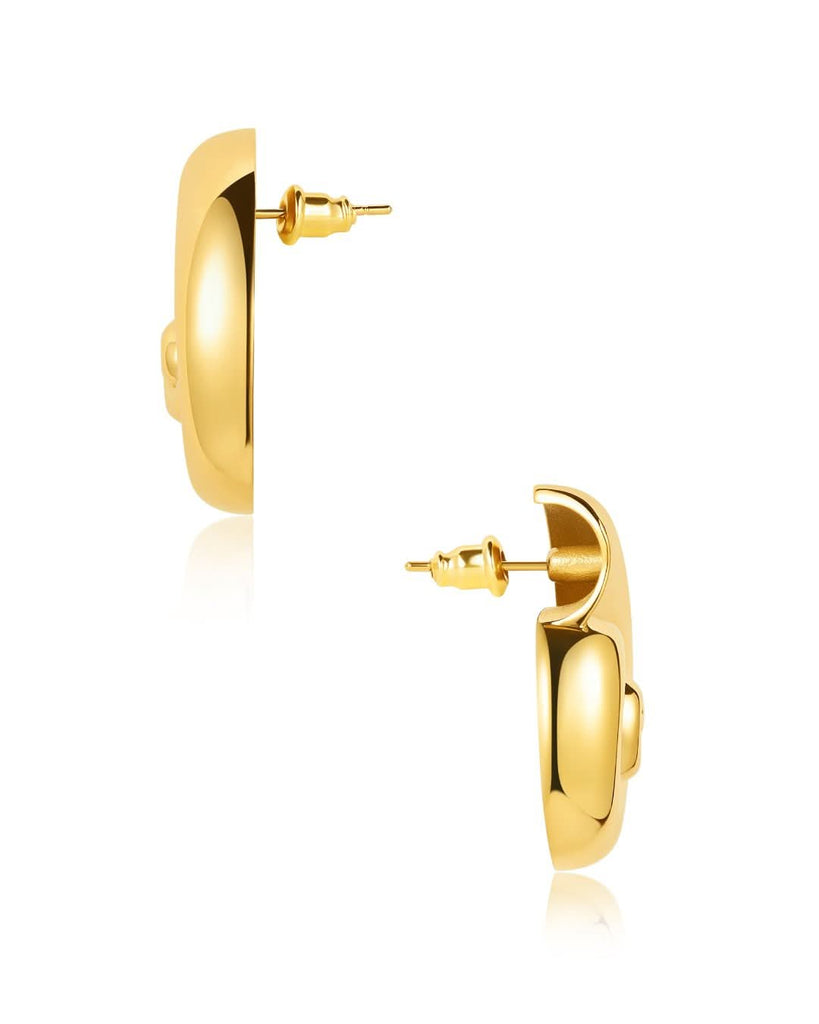 shell earring on white background side view