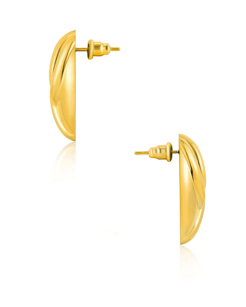 gold studs side view