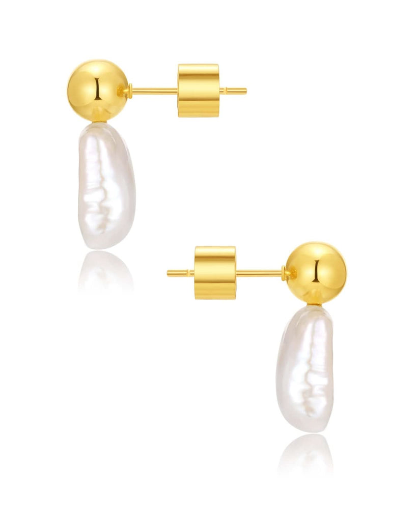 pearl studs side view