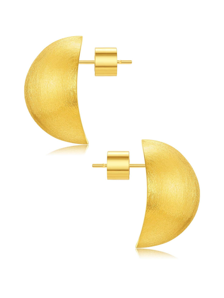 large gold studs side view