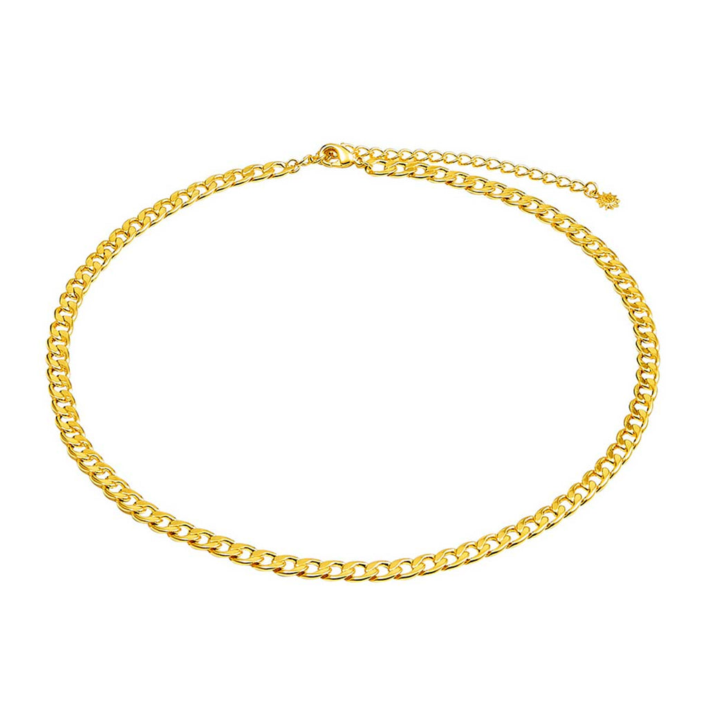 Cuban Link Chain Necklace on white background