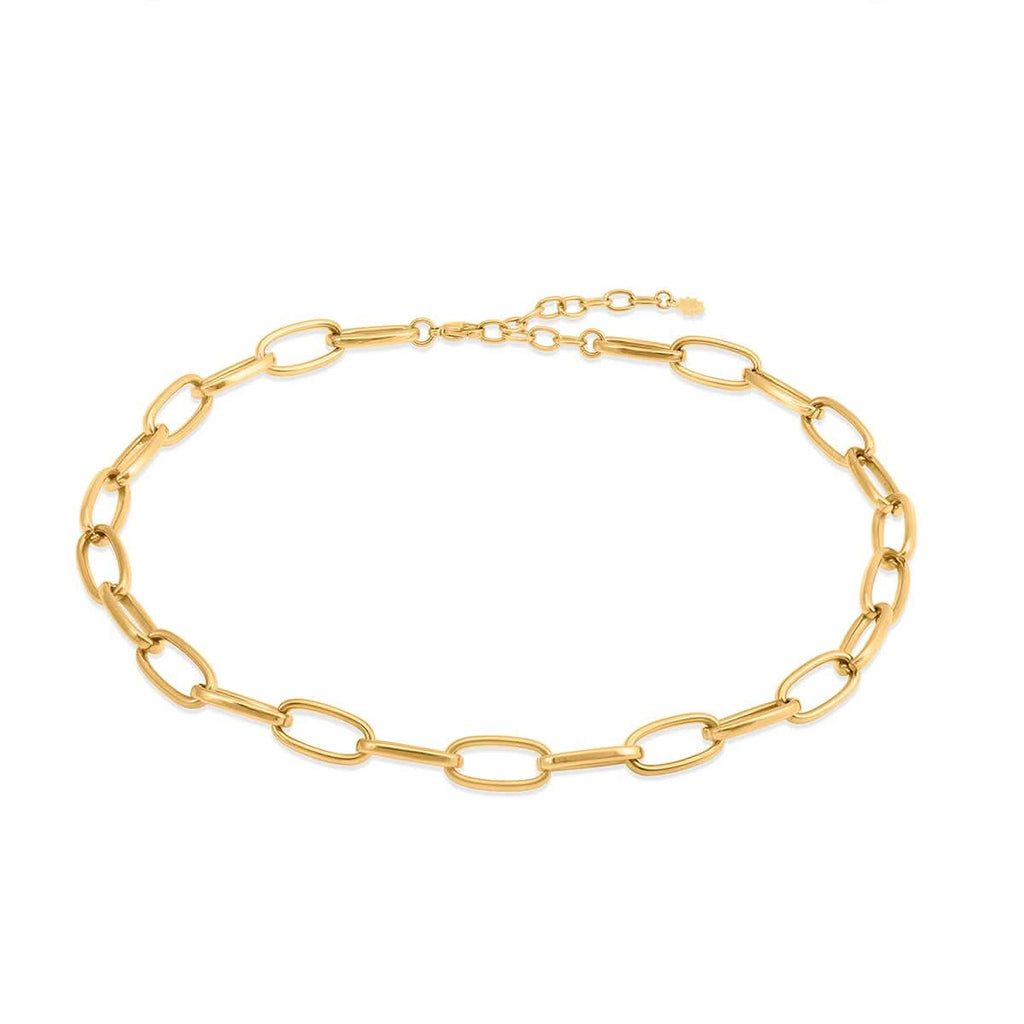 paperclip necklace on white background 