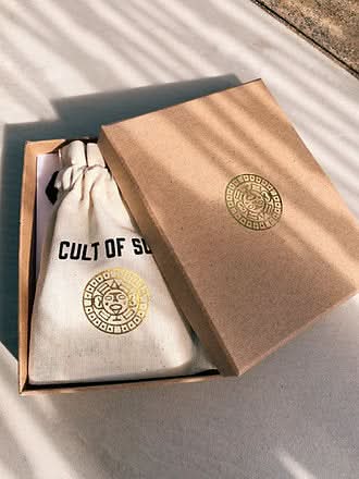 Cult of Sun packaging box and bag 